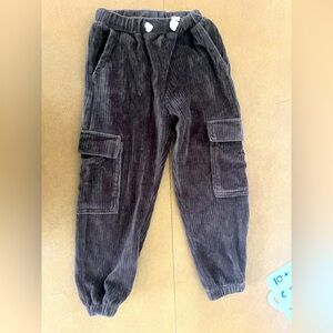 Zara Kids Corduroy Joggers - Dark Brown Sz 4-5